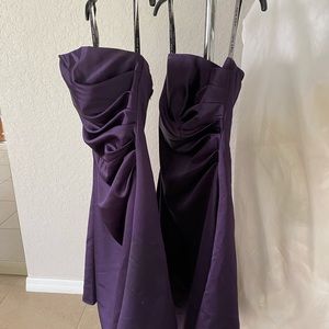Two Alfred Angelo bridal bridesmaid dresses in Lavender